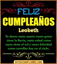 Frases de Cumpleaños Leobeth